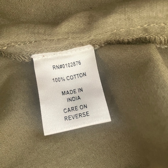 NWOT Novica Green Enzyme Wash Cotton Twill Joggers with Drawstring Waist size S - Picture 7 of 7